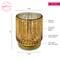 Kate Aspen® Gold Vintage Ribbed Glass Tealight Votive Candle Holder Set